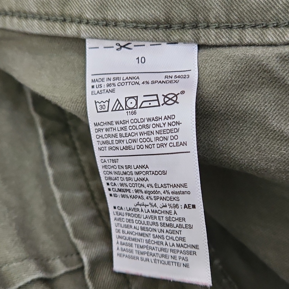 Old Navy Moss Landing Green Pixie Chino Pants Size 10 – High-Rise Skinny Ankle - Picture 11 of 13